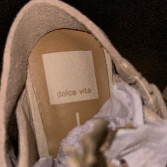 Dolce Vita Tan Suede Mules with Buckle - Picture 2 of 6